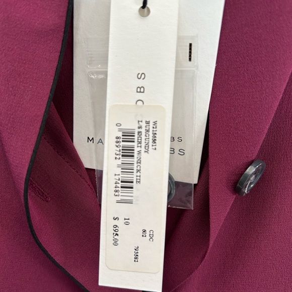 New! Marc Jacobs Silk Berry Shirt Top - Picture 9 of 13